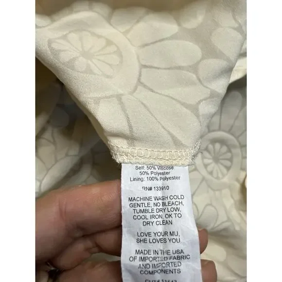 Show Me Your Mumu Dress Sarah XL Creamy Daisy Burnout Maxi Bridal Wedding Boho - Picture 11 of 11